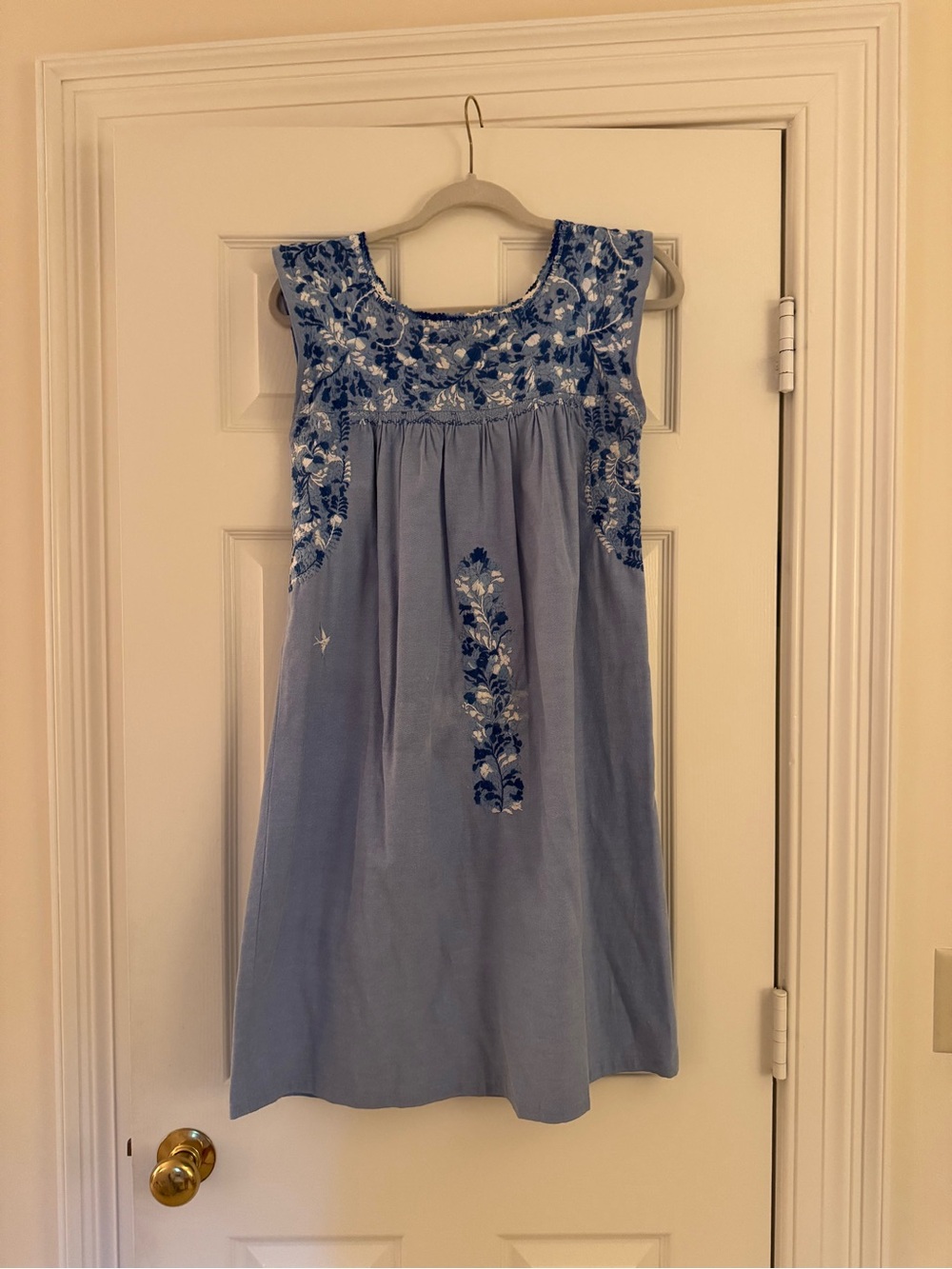Mi Golondrina Flores Classic Short Dress, Size XS